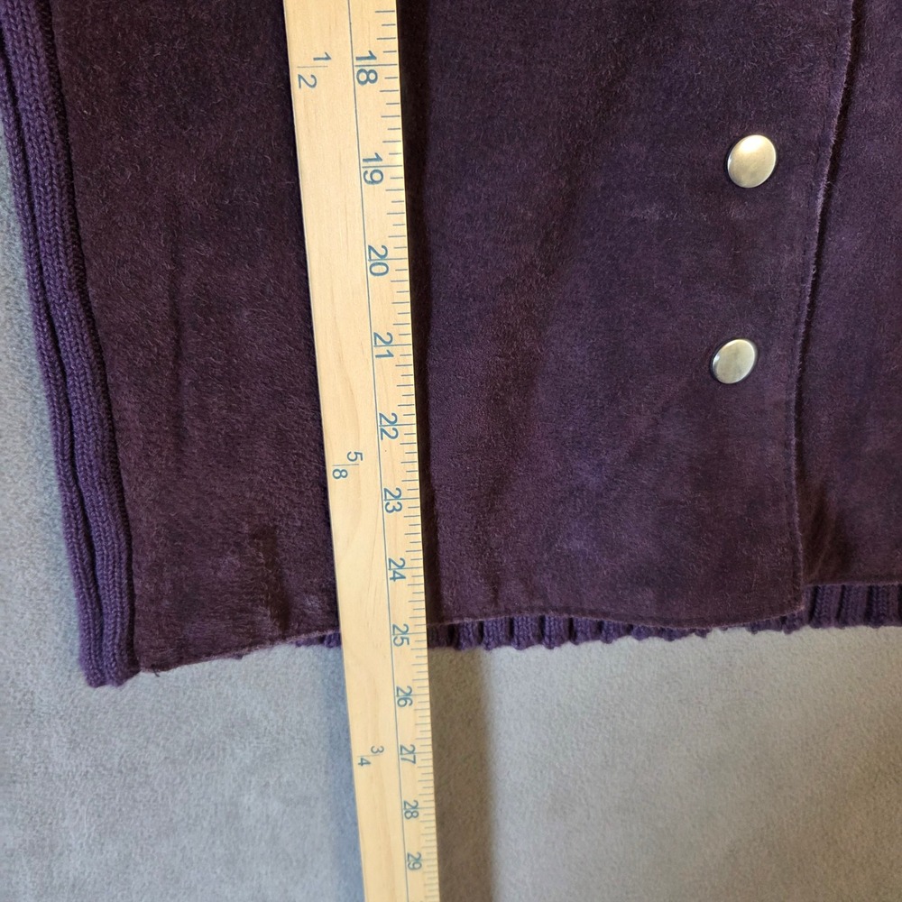 Christopher & Banks Purple Suede Knit Vest Women's XL Western Rustic Layering - Picture 13 of 13